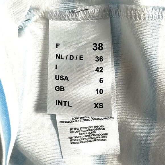 Saint James Sailor Shirt Top Tee White Blue Embroidered Logo Boxy Style US 6 - Picture 8 of 10